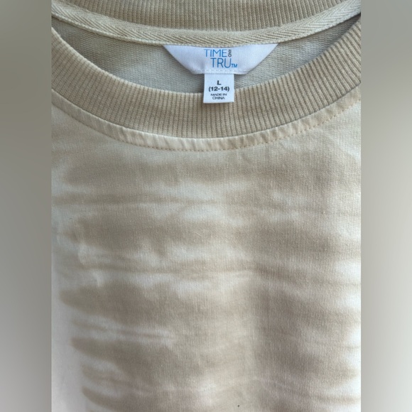 Large Time and Tru Ant Tie Die Women's Garment Wash Sweatshirt Dress - Picture 7 of 8